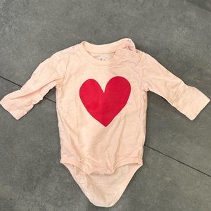 6-9 mo heart onesie perfect for Valentine’s Day!